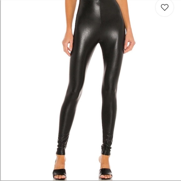 Commando Control Faux Leather High Rise Legging‎ Pants Black Medium Slimming M - Picture 2 of 14